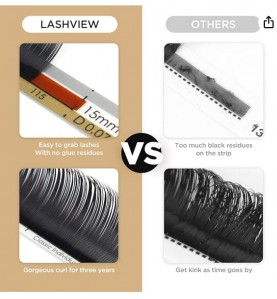 0.07 Thickness C Curl 8-15mm Mixed Tray Volume Faux Eyelash Extensions Silk Individual Lash