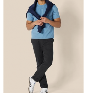 NH 2025 Men's Heavyweight Cotton T-Shirt - Sky Blue