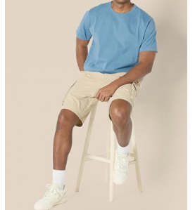 NH 2025 Men's Heavyweight Cotton T-Shirt - Sky Blue