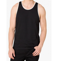 NH 2025 Slim-Fit Men's Tank - Casual Wear - Black & White