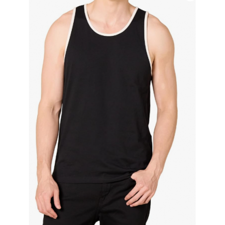 NH 2025 Slim-Fit Men's Tank - Casual Wear - Black & White