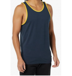 NH 2025 Slim-Fit Men's Tank - Casual Wear - Navy &Yellow