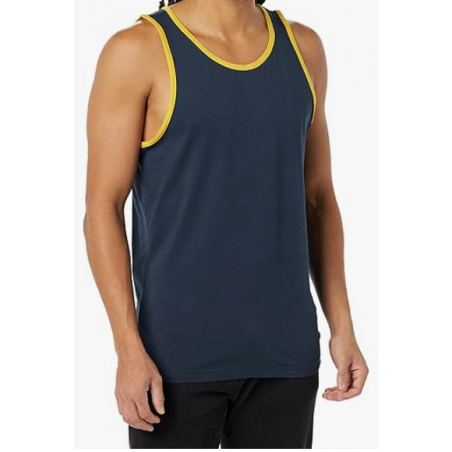 NH 2025 Slim-Fit Men's Tank - Casual Wear - Navy &Yellow