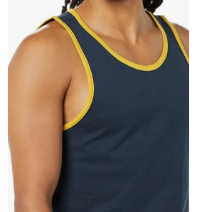 NH 2025 Slim-Fit Men's Tank - Casual Wear - Navy &Yellow