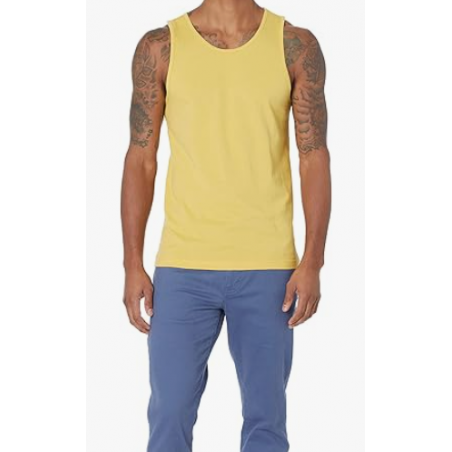 NH 2025 Slim-Fit Men's Tank - Casual Wear - Light Yellow