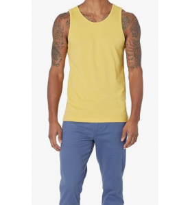 NH 2025 Slim-Fit Men's Tank - Casual Wear - Light Yellow