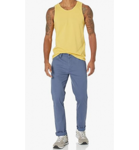 NH 2025 Slim-Fit Men's Tank - Casual Wear - Light Yellow
