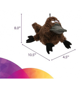 Platypus Silent Squeak Plush Dog Toy