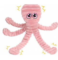 Dog Toys for Large Dogs, 27” Extra Large Pink Plush Octopus Dog Toy