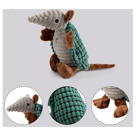 Plush Dog Squeaky Toy Stuffed  Animal Pet Puppy Chew Toys -Green