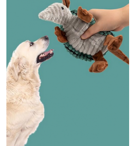 Plush Dog Squeaky Toy Stuffed  Animal Pet Puppy Chew Toys -Green