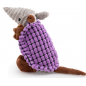 NH Plush Dog Squeaky Toy Stuffed  Animal Pet Puppy Chew Toys -Purple