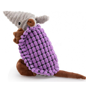 NH Plush Dog Squeaky Toy Stuffed  Animal Pet Puppy Chew Toys -Purple