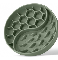 Dog Bowls, Silicone Pet Food Bowls with Suction Cups -  Dark Green