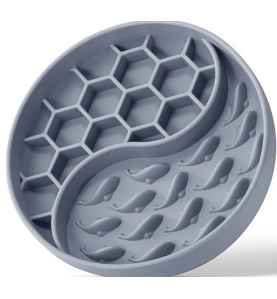 Dog Bowls, Silicone Pet Food Bowls with Suction Cups -  Grey Blue