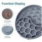Dog Bowls, Silicone Pet Food Bowls with Suction Cups -  Grey Blue