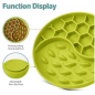 Dog Bowls, Silicone Pet Food Bowls with Suction Cups -  Light Green